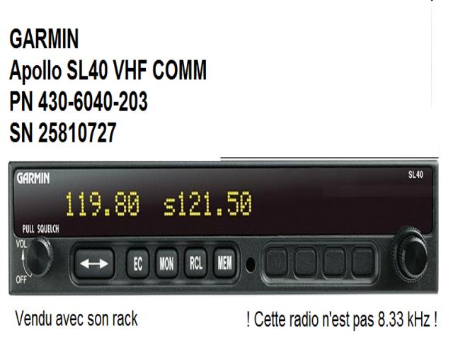 ulm  -  occasion - GARMIN SL40 VHF COMM - ulm multiaxes occasion